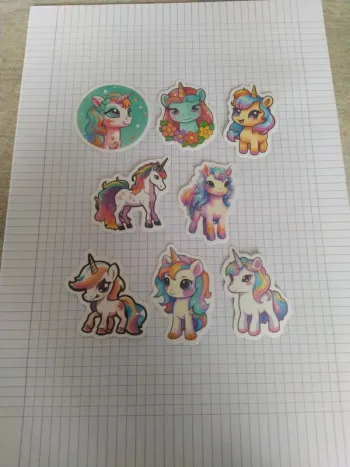 Lot de stickers licornes (lot A)