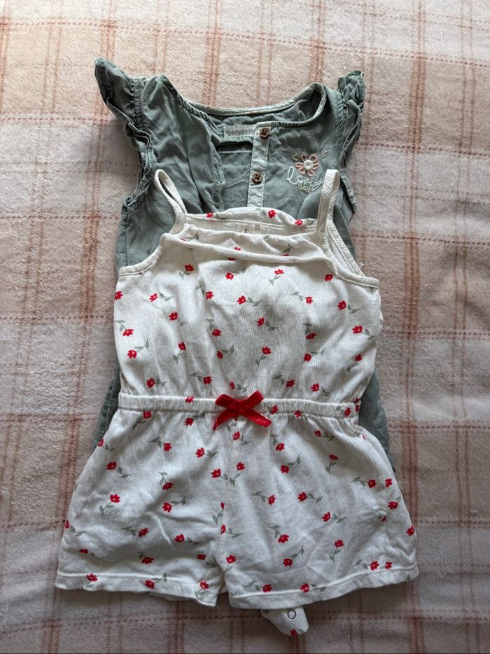 Combinaison short bébé fille