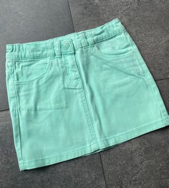 Mini jupe jean coloris menthe 8 ans