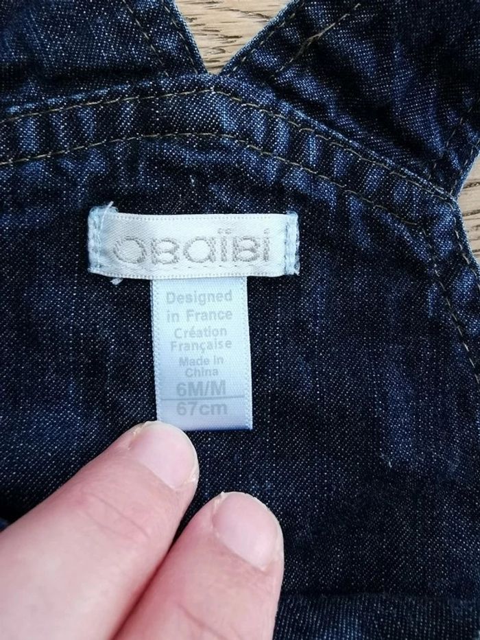 Salopette jupe jean obaibi 6m - photo numéro 2