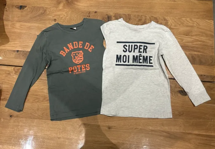 Lot 2 Tee-shirt manches longues 8 ans TAO