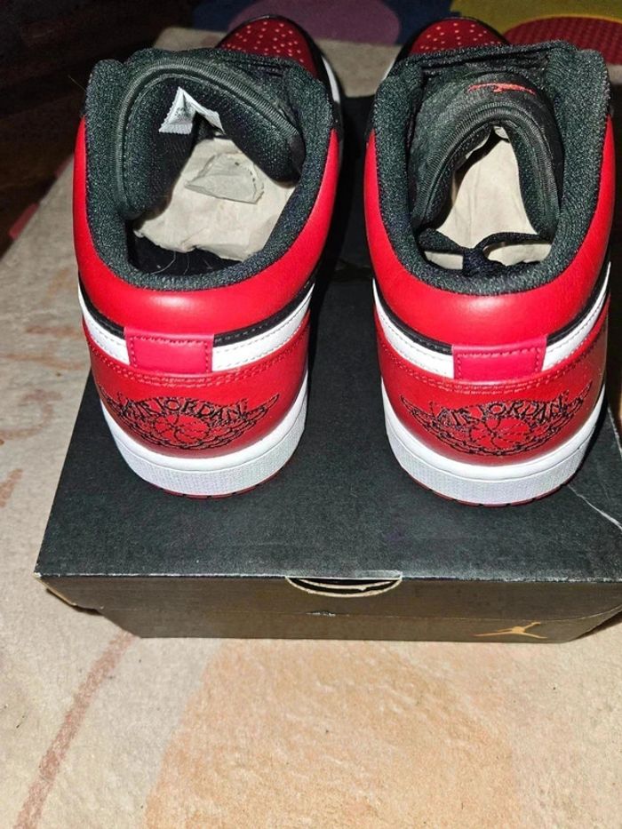 Nike Air Jordan 1 low red White black Taille 43 - photo numéro 5