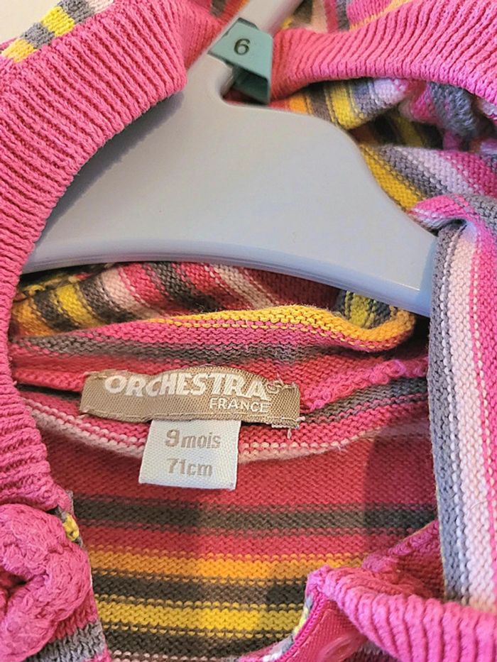 Gilet ligne coloré orchestra Taille 9 mois - photo numéro 3