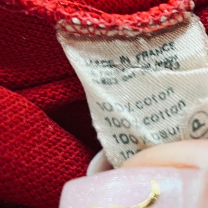 Polo/chemise/t.shirt rouge Lacoste (logo brodé) pour homme, taille 3 (S taille française) - photo numéro 6