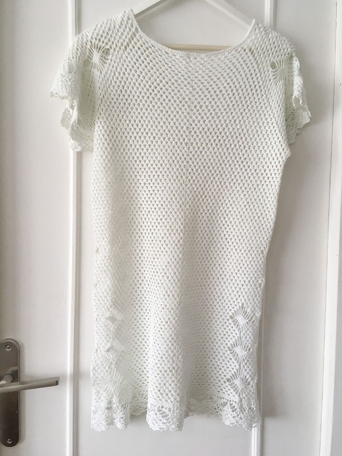 Robe de plage, tunique été, paréo, robe été, robe tricoté - photo numéro 3