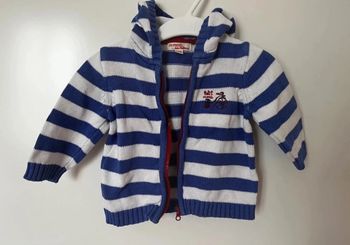 Gillet à capuche garçon 6 mois DPAM