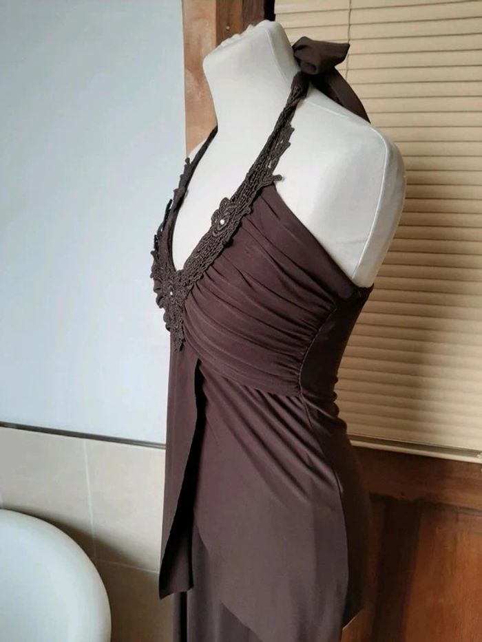 Ensemble pantalon et haut dos nu marron Taille 38 - photo numéro 9