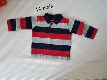 Polo rayé 12 mois