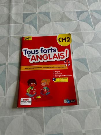 Livre tous fort en anglais cm2 neuf