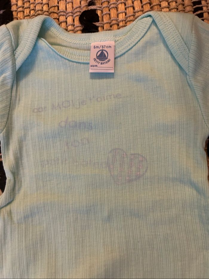 Lot bodies 6 mois petit bateau - photo numéro 3