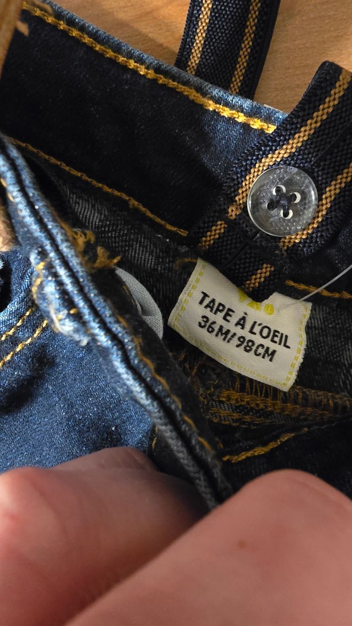 NEUFS NON PORTÉS 🏷💙🥰 superbe ensemble teeshirt ml et jeans 36mois garçon 🥰💙 - photo numéro 7