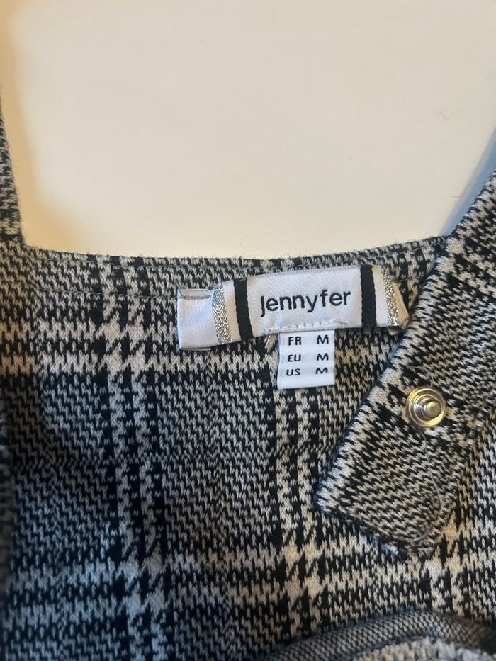 Robe salopette très bon état pour femme taille couleur gris et noir motifs Prince De Galles - photo numéro 9