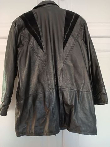 Veste cuir et suédine