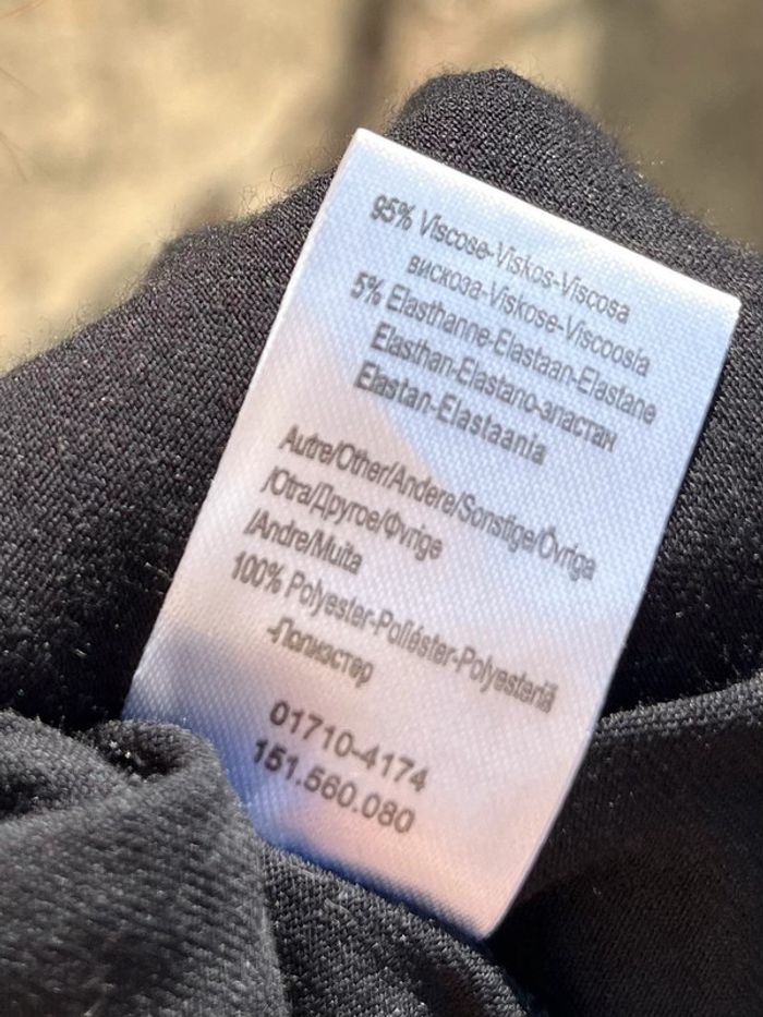 T-shirt tunique ample noir avec perles - photo numéro 11