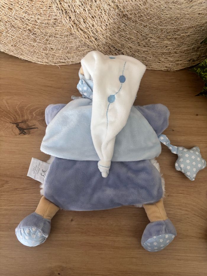 Doudou Marionnette ours petit chou bleu blanc étoile doudou et compagnie - photo numéro 3