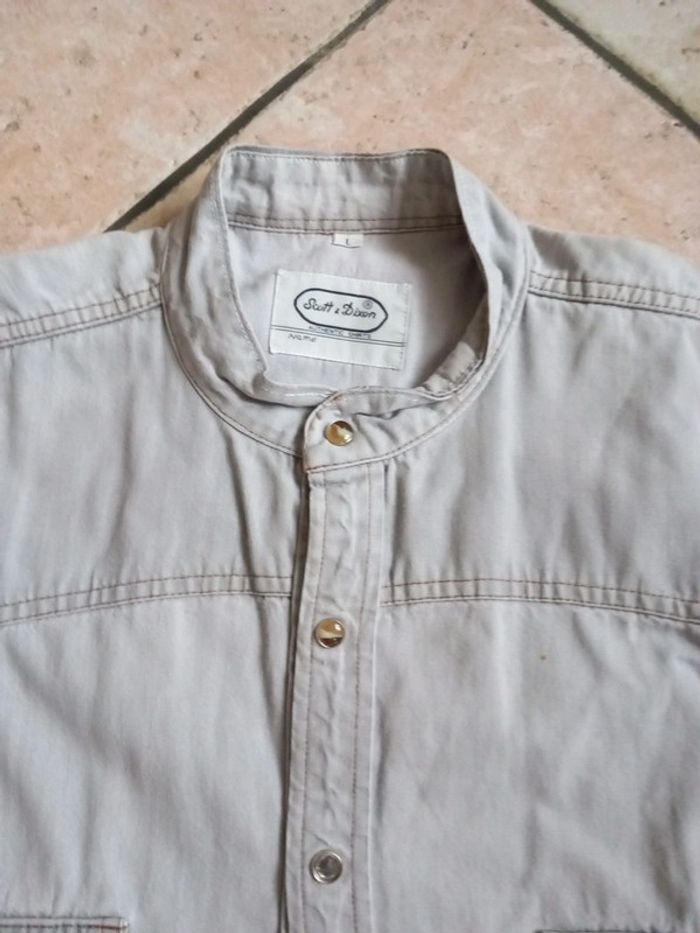 📦chemise jeans gris clair TL 40 Scott & Dixon - photo numéro 4