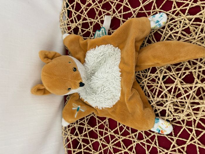 Doudou renard plat kaloo les fripons