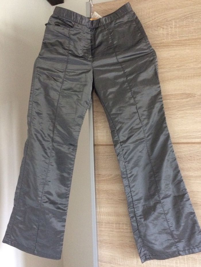 Pantalon fille gris satinée Kenzo jungle 12 ans