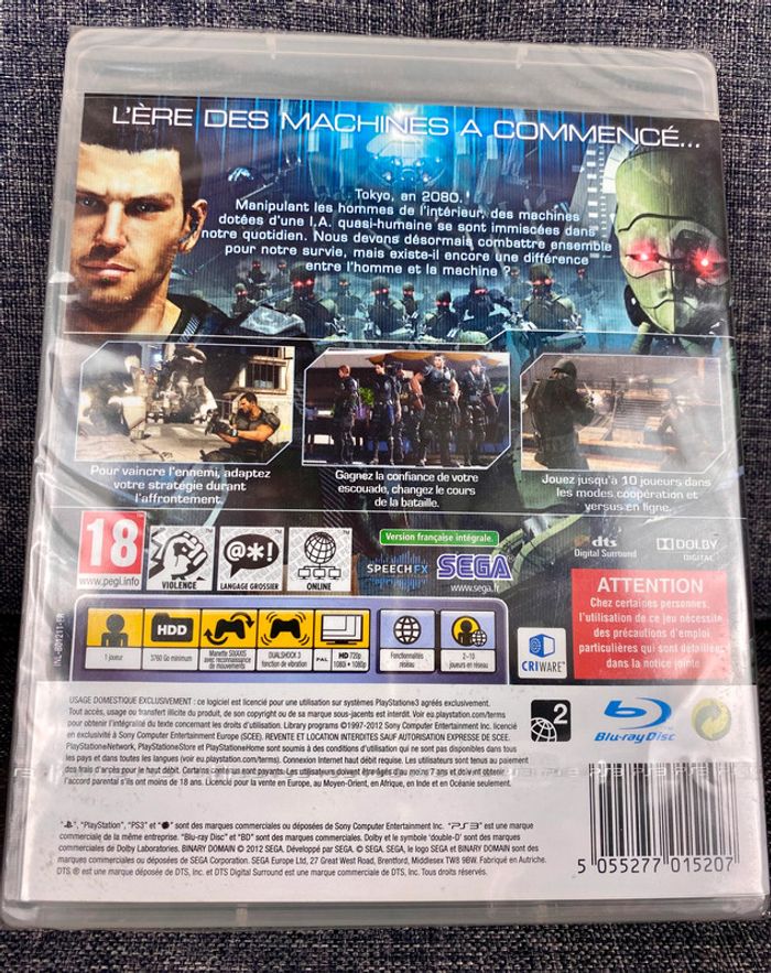 PS3 Binary Domain - Jeu Vidéo PlayStation NЕUF sous blister / Sealed Brand New - photo numéro 4