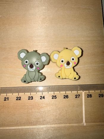 Lot 2 perles koala 