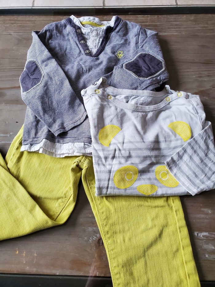 Ensemble pantalon et 2 t-shirts 2 ans Obaïbi