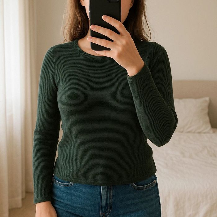 Pull laine vert femme taille 0 monoprix xs