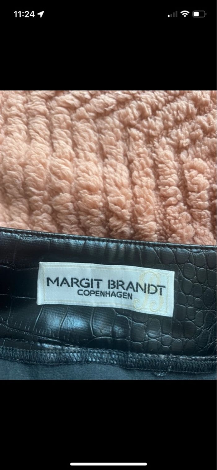 🌸Jupe en simili cuir noir effet crocodile Margit brant taille 38 🌸 - photo numéro 4