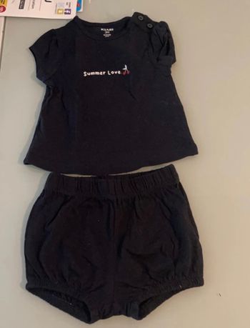 Ensemble fille 3 mois neuf