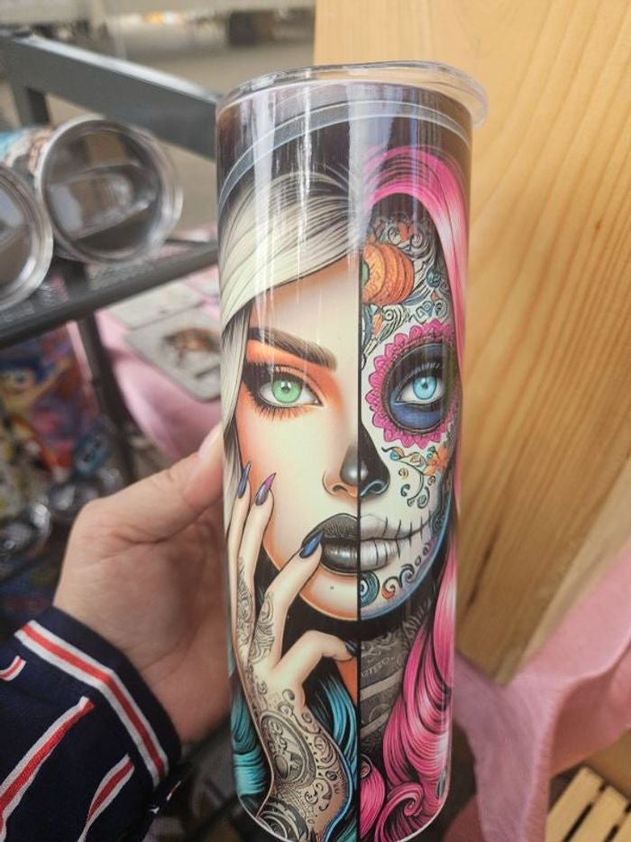 Gourde tumbler isotherme halloween femme