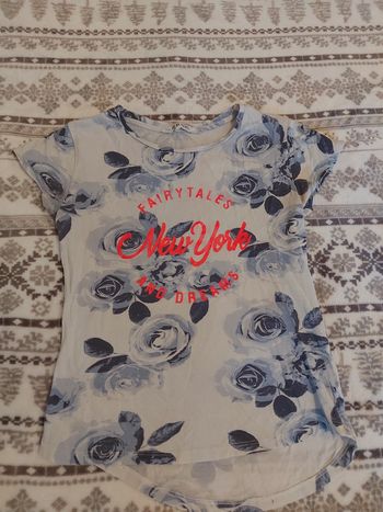 Tee shirt fleuri New York 10 - 12 ans