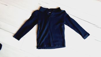 Vêtement garçon polo bleu marine manches longues 6 ans