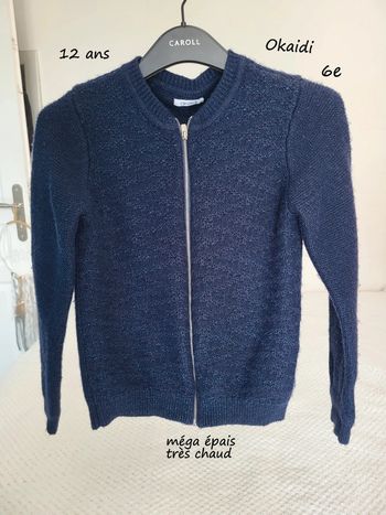 Veste ou gilet chaud okaidi 12 ans impeccable
