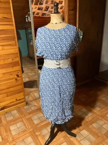 Robe fleurie mi long légère@