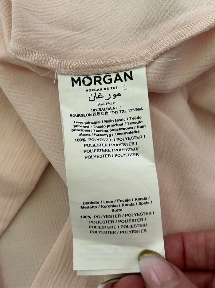Robe rose claire neuve à manches courtes Morgan taille 42 (valeur 85€) - photo numéro 10