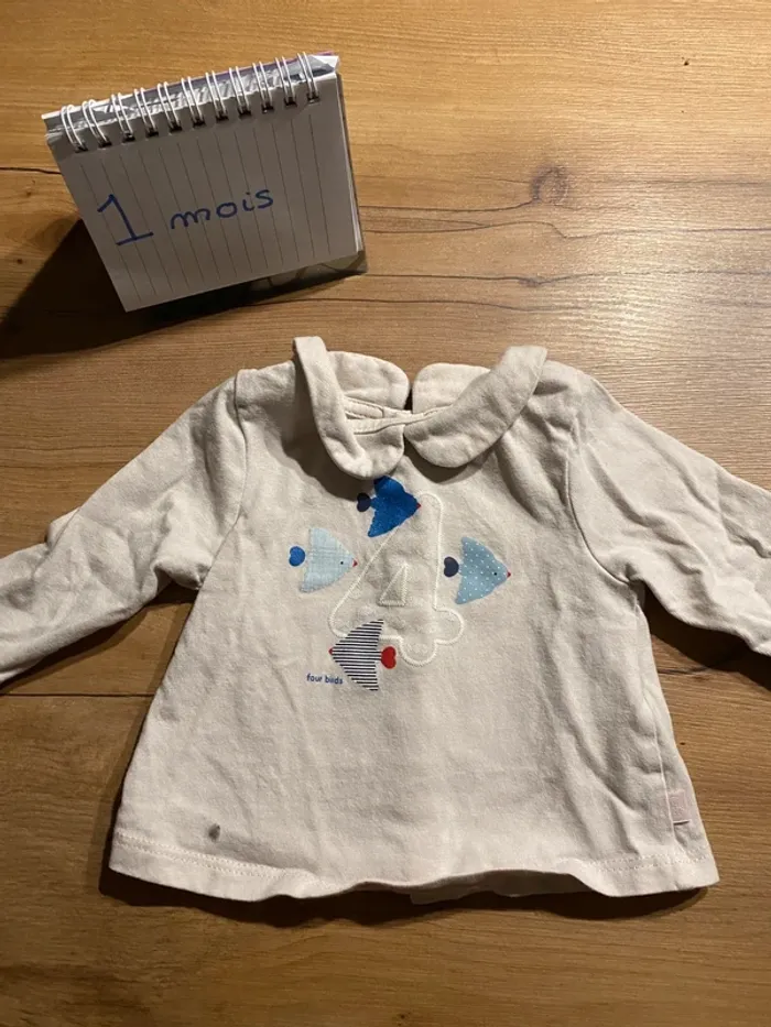 T-shirt manches longues 1 mois
