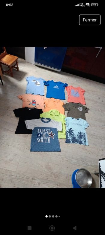 Lots 10 t shirts 8 ans tbe