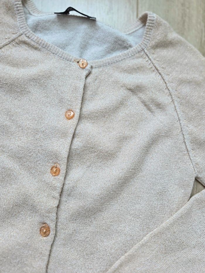 Gilet fin beige et doré 6 ans - photo numéro 2
