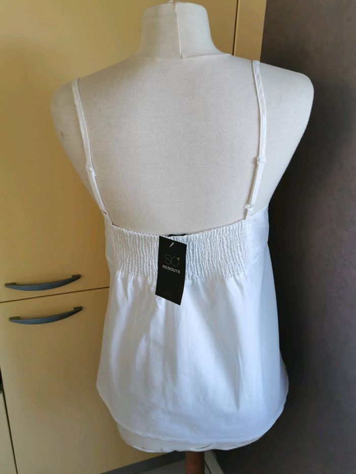 Top blanc la Redoute taille 42 neuf avec étiquette - photo numéro 2