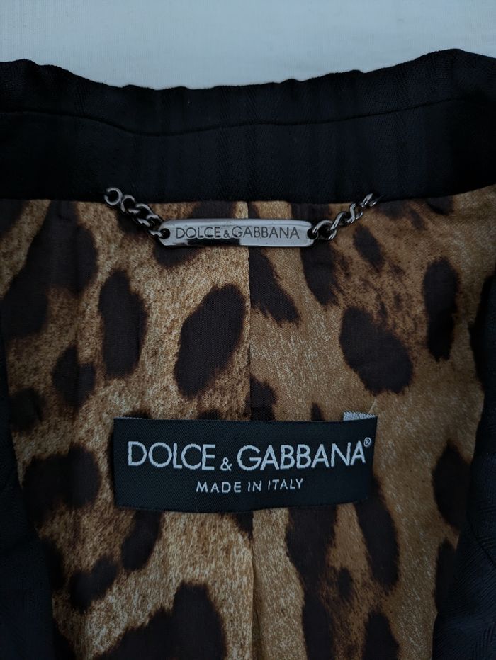 Veste noire intérieur motif léopard - Dolce & Gabbana - taille 40 - photo numéro 6