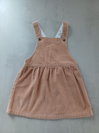 Robe salopette en velours beige Verbaudet 3 ans