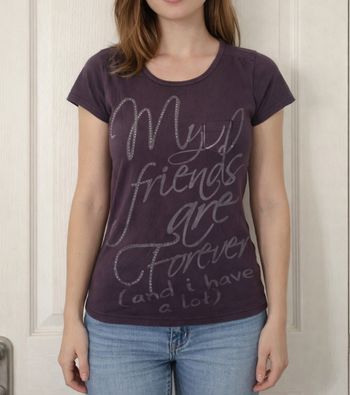 Tee-shirt marron à motifs femme Bershka taille S/36