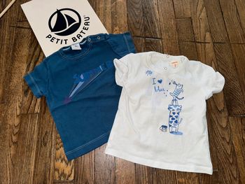 Lot T-shirt catimini et T-shirt petit bateau 18 mois