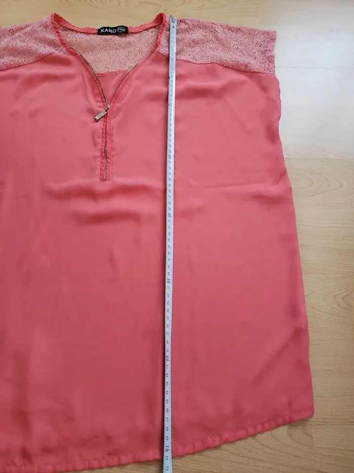 Blouse manches courtes corail - photo numéro 8