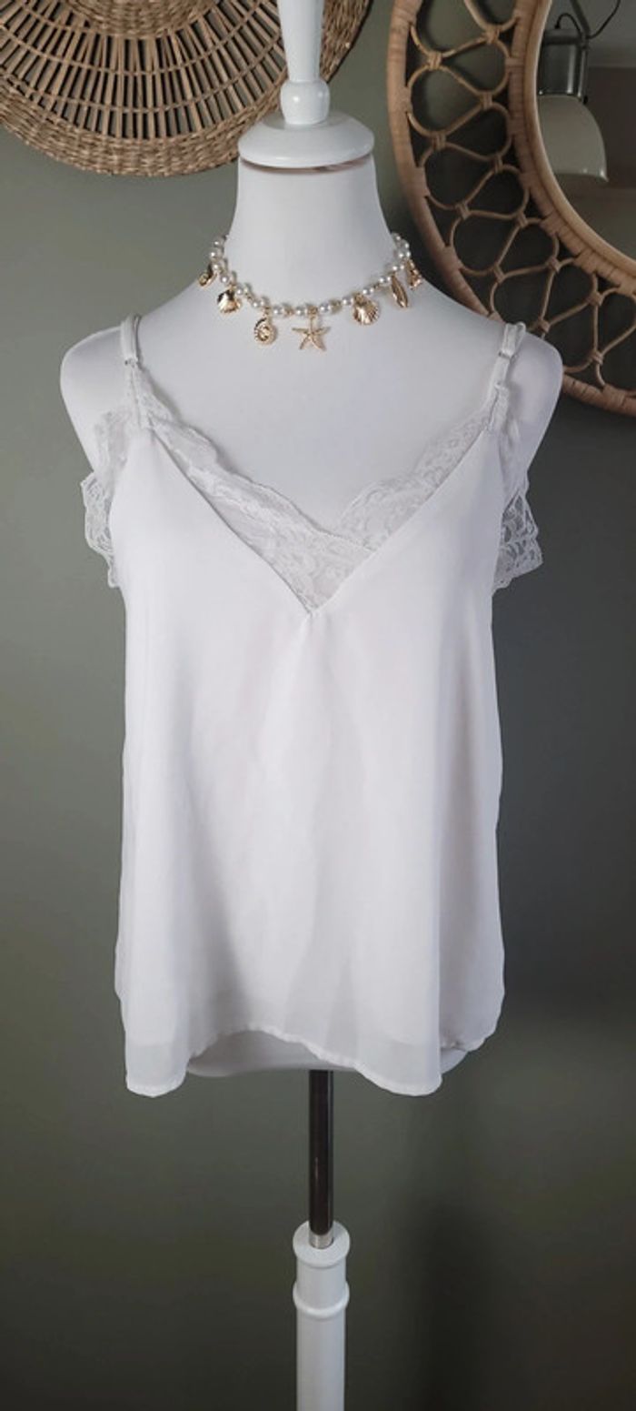 Joli débardeur dentelle Vintage Dressing Taille S - photo numéro 3
