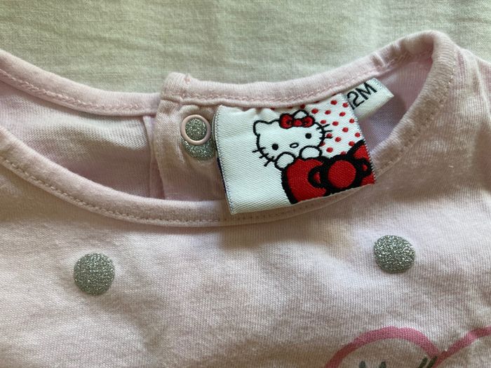 Tee-shirt manche longue hello kitty 12 mois - photo numéro 3