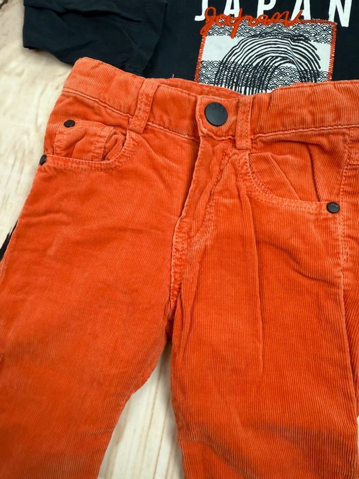 Ensemble garçon IKKS 12 mois pantalon + t-shirt manches longues Japon - photo numéro 2