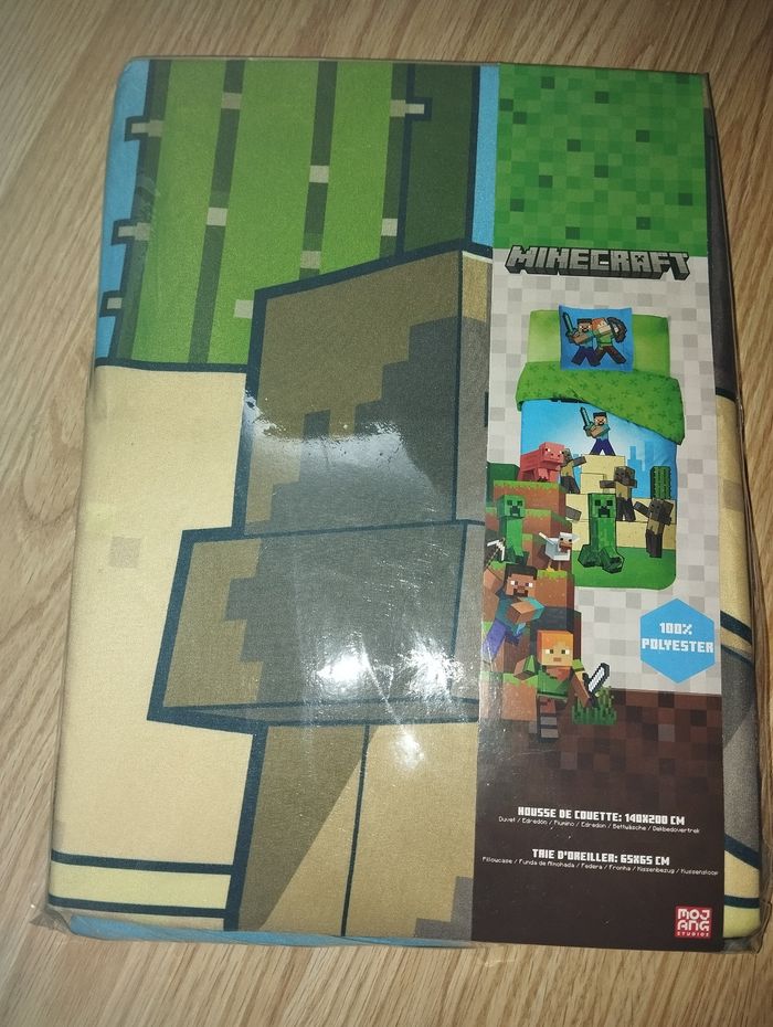 Parure de lit Minecraft taille 240/200 cm taille oreiller 63/63 cm - photo numéro 2