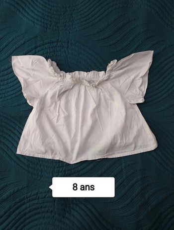 T-shirt blanc zara 8 ans