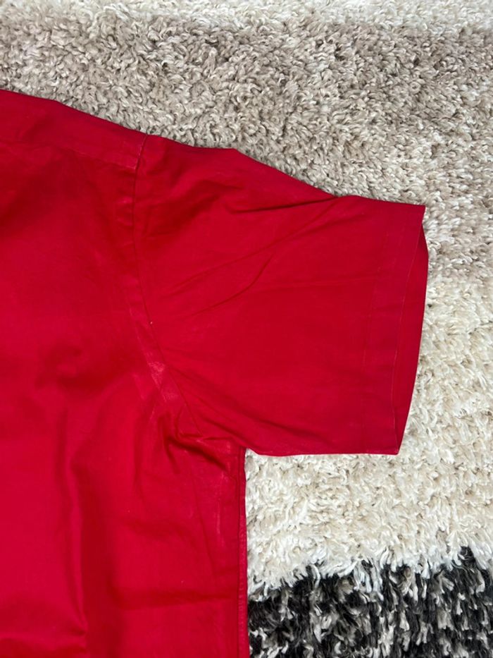 Chemisette Ralph Lauren rouge logo bleu marine taille L style old money - photo numéro 3