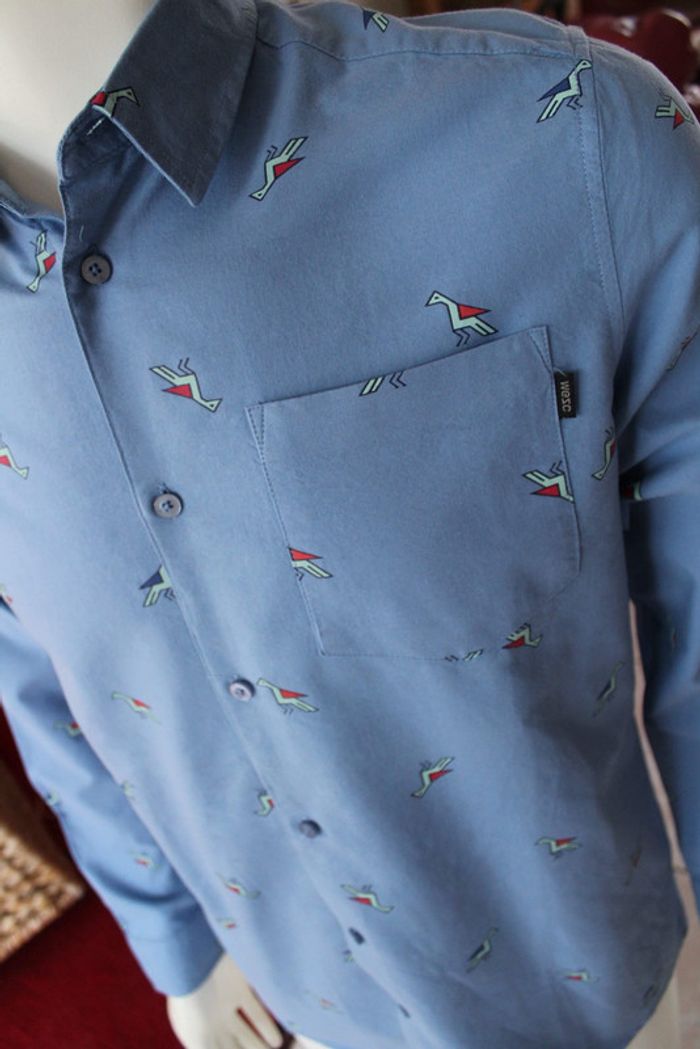 Chemise Wesc motifs bleu